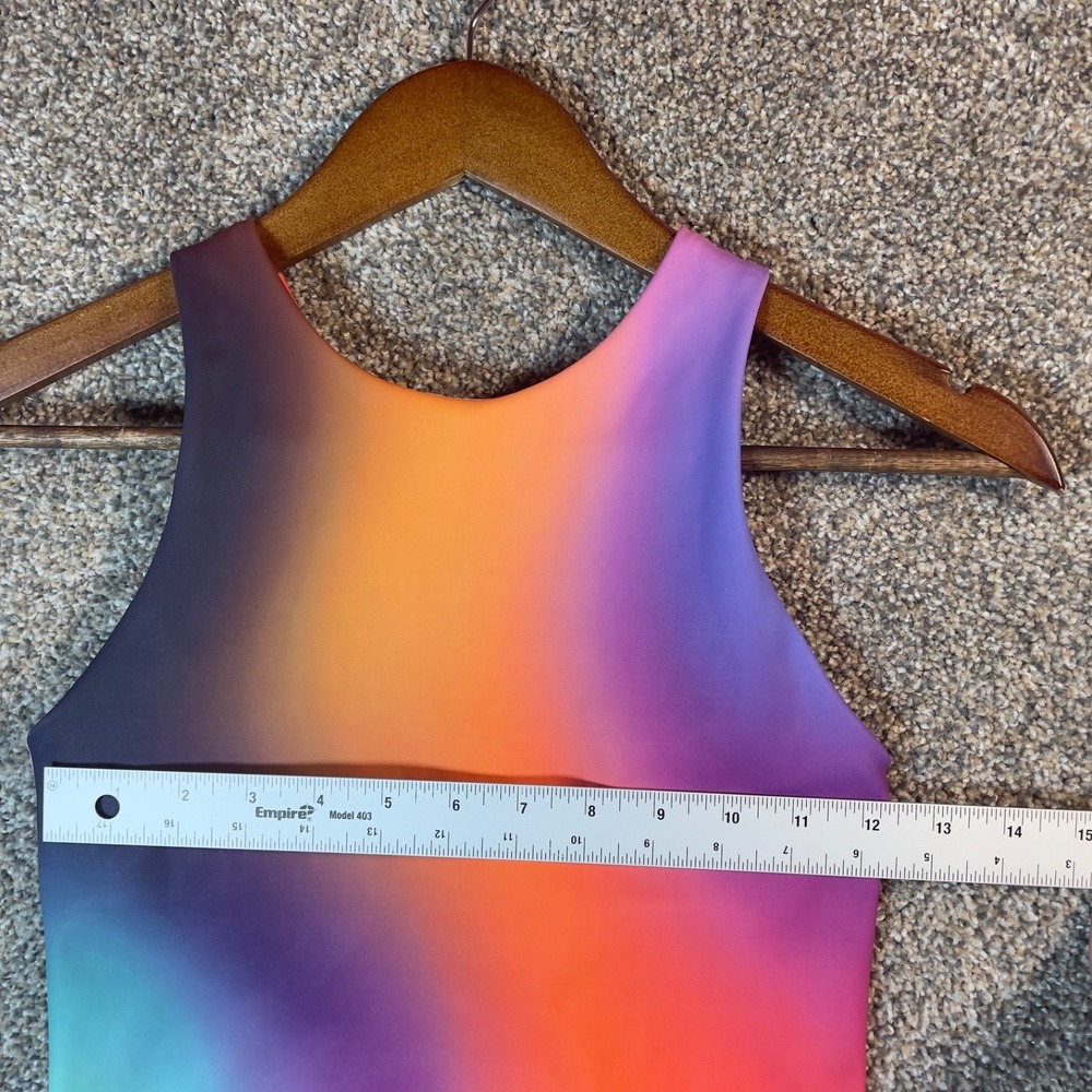 Athleta Crop Tank Top Women XS Multicolor Ombre Athletic Workout Yoga Activewear - Picture 4 of 7